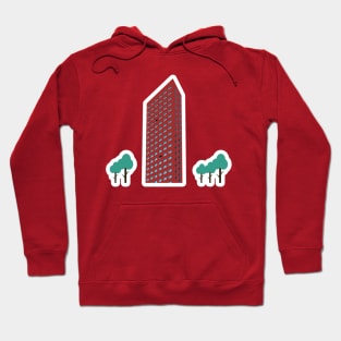 Building Skyscraper in Cityscape Sticker design vector. City Business Tower sticker design vector illustration. Hoodie